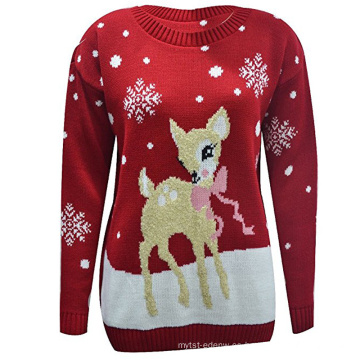 PK17ST090 BABY REINDEER NAVIDAD DE MANGA LARGA JUMPER JERSEY DE PUNTO DE NAVIDAD DE UK SIZE